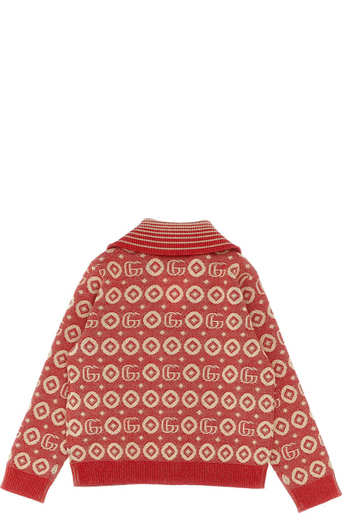 Topwear for Baby Girls Gucci Jaquard Logo Cardigan