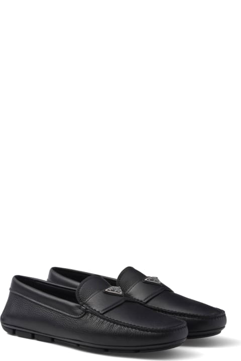 Shoes for Men Prada Leather Driver Moccasins