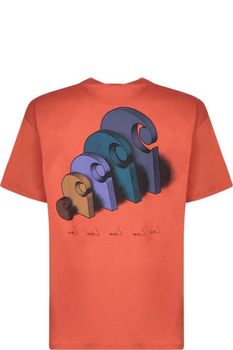 Carhartt ملابس علوية لـ القسم الرجالي Carhartt Diagram Red T-shirt