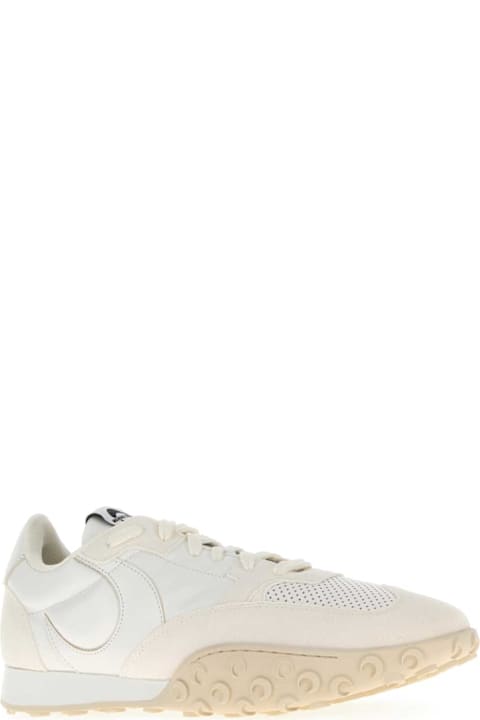 Homeware Marine Serre White Leather And Suede Ms Rise Sneakers