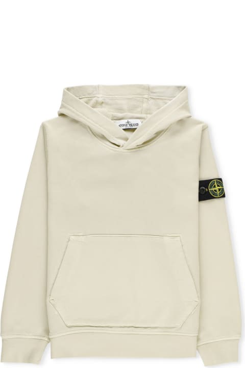 Sale for Boys Stone Island Cotton Hoodie