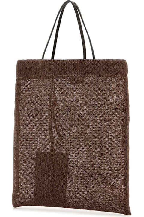 Fashion for Women The Row Brown Mesh Mini Barn Shopping Bag