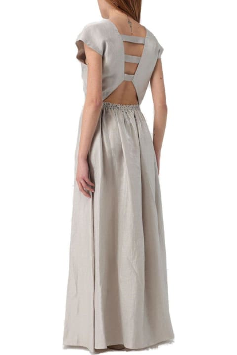 Emporio Armani فساتين لـ السيدات Emporio Armani V-neck Long Dress