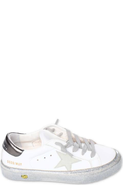 Golden Goose Sneakers Bianche In Pelle Con Lacci