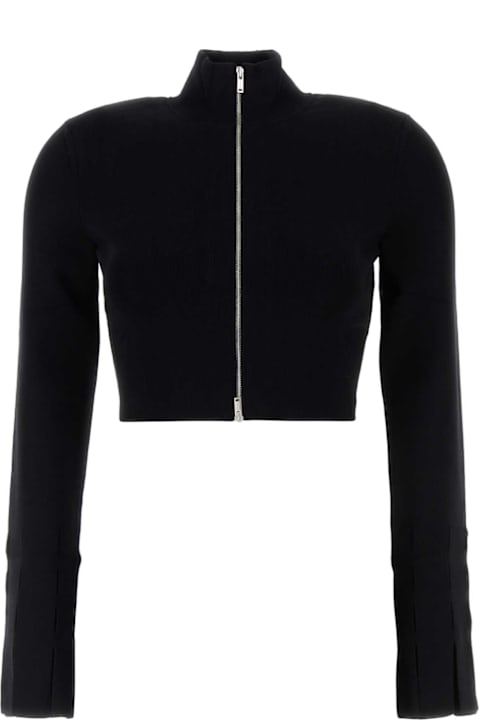 Nanushka for Kids Nanushka Black Stretch Viscose Blend Izan Cardigan