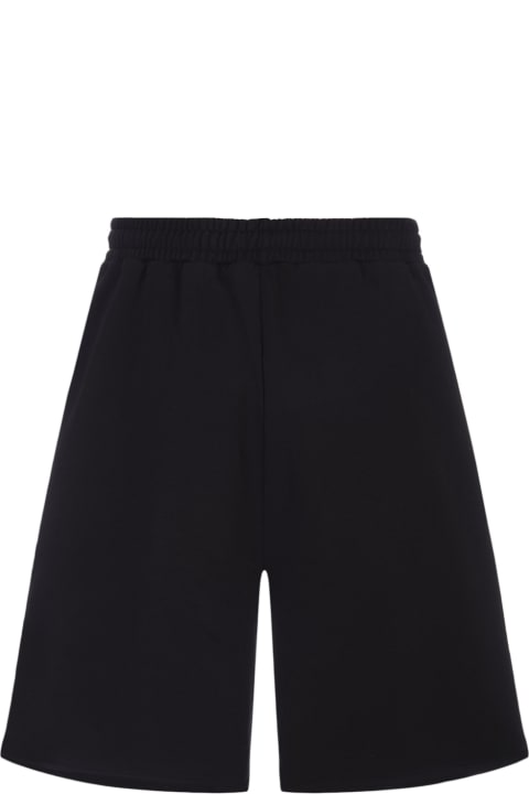Fashion for Women Barrow Black Bermuda Shorts With Lettering Prints.