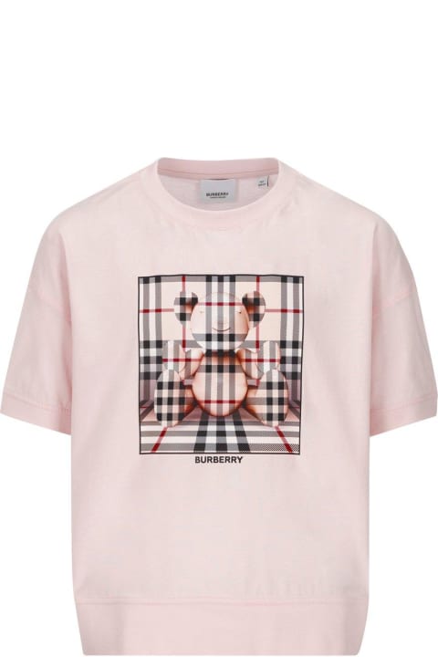 T-Shirts & Polo Shirts for Girls Burberry Thomas Bear-printed Crewneck T-shirt