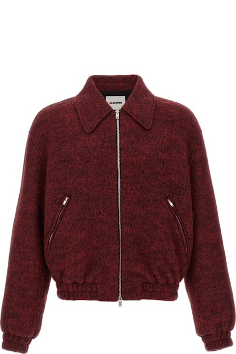 Homeware Jil Sander Mélange Wool Bomber Jacket