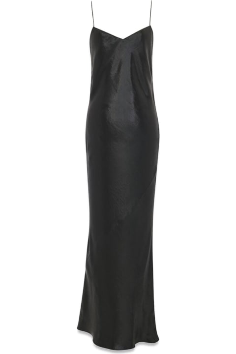 Saint Laurent for Women Saint Laurent Long Satin Dress With Thin Straps