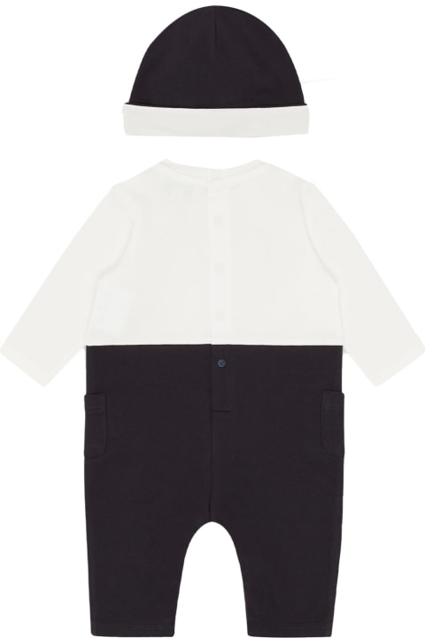 Fashion for Baby Boys Emporio Armani Romper With Eagle Logo And Hat