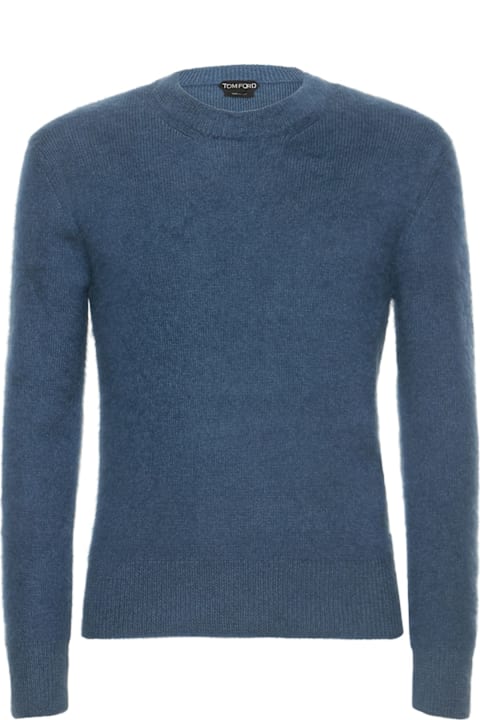 Homeware Tom Ford Elegant Blue Sweater With Long Sleeves
