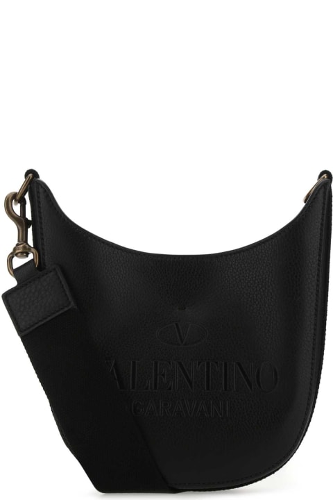 Sale for Men Valentino Garavani Black Leather Identity Crossbody Bag