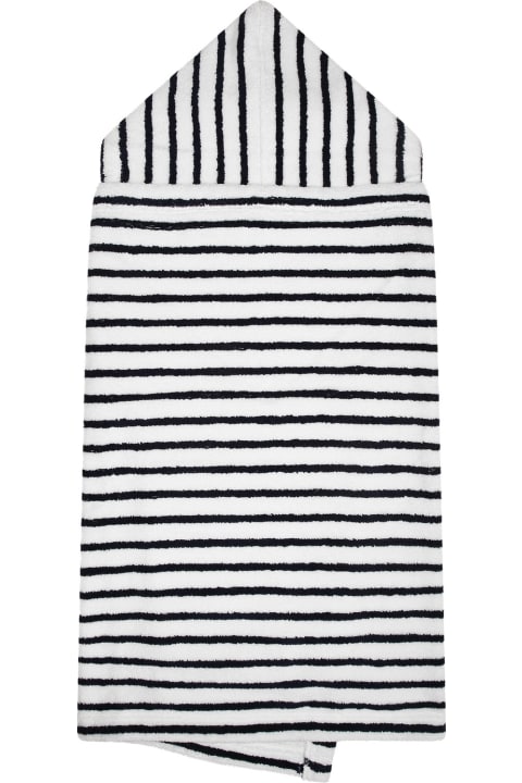 Petit Bateau Accessories & Gifts for Baby Boys Petit Bateau Blue Bathrobe For Baby Boy With Stripes