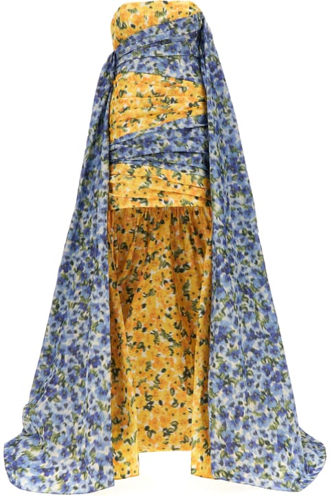 Floral Taffeta Dress