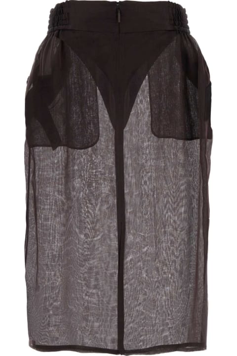 Fashion for Women Saint Laurent Brown Silk Skirt