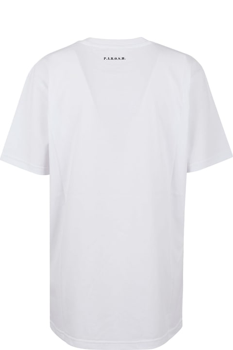 Parosh Topwear for Women Parosh Parosh Colly White Cotton T-shirt