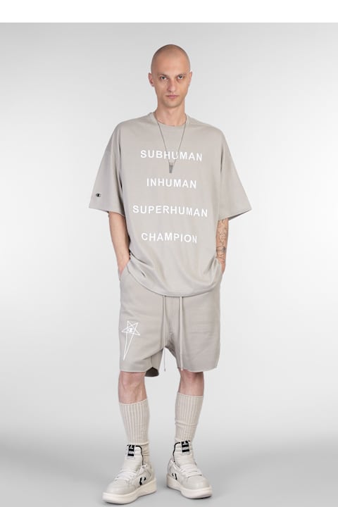 Rick Owens x Champion for Women Rick Owens x Champion Beveled Pods Shorts In Taupe Cotton