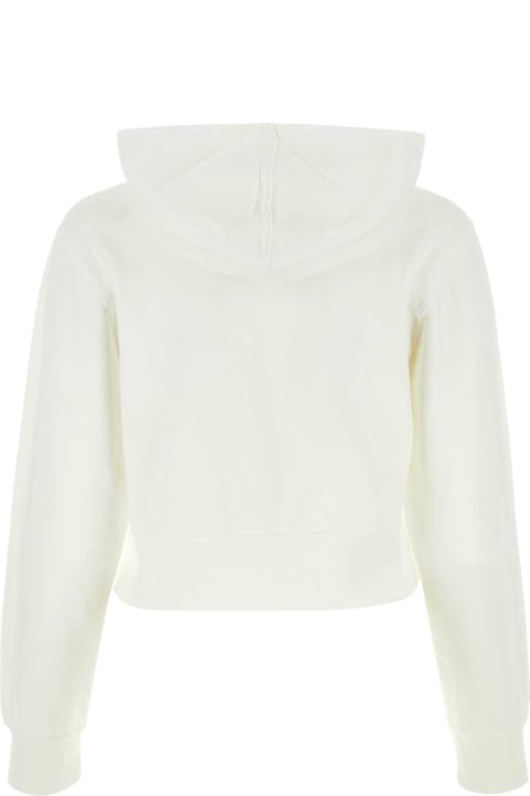 Palm Angels Fleeces & Tracksuits for Women Palm Angels White Cotton Sweatshirt