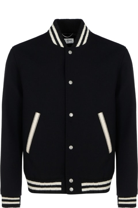 Coats & Jackets for Men Saint Laurent Teddy College Jacket