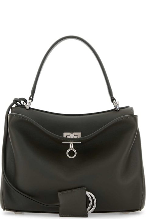 Balenciaga Dark Green Leather Mini Rodeo Handbag