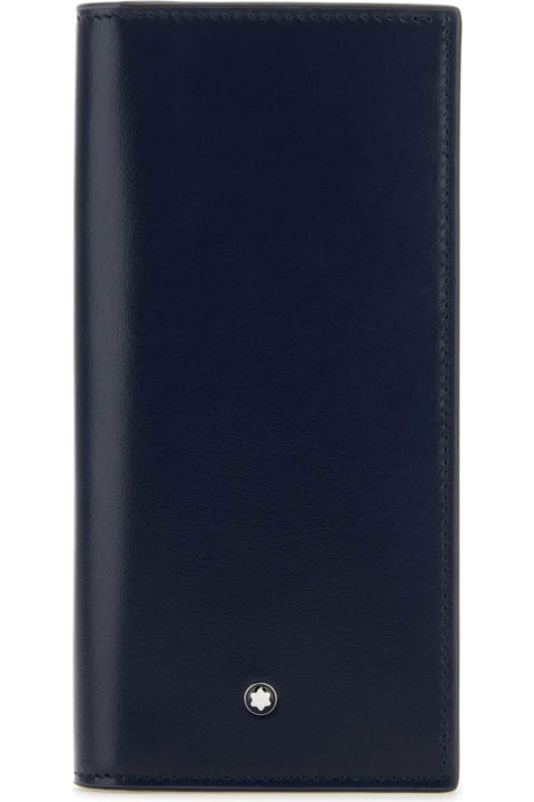 Montblanc Accessories for Women Montblanc Navy Blue Leather Wallet