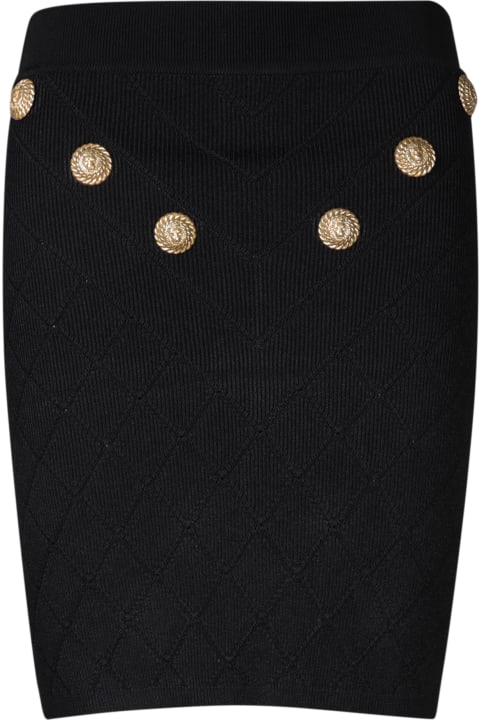 Fashion for Women Balmain Balmain Mini 6btn Black Skirt