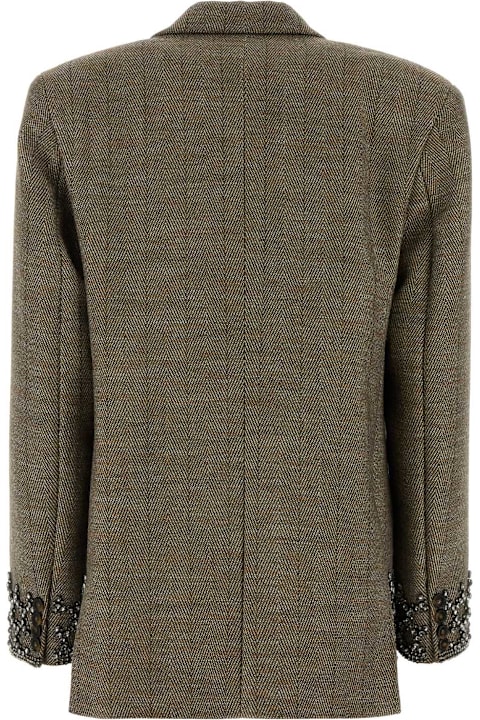 Stella McCartney Coats & Jackets for Women Stella McCartney Embroidered Wool Blend Oversize Blazer