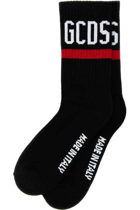 ウィメンズ GCDSのランジェリー＆パジャマ GCDS Black Stretch Cotton Blend Socks