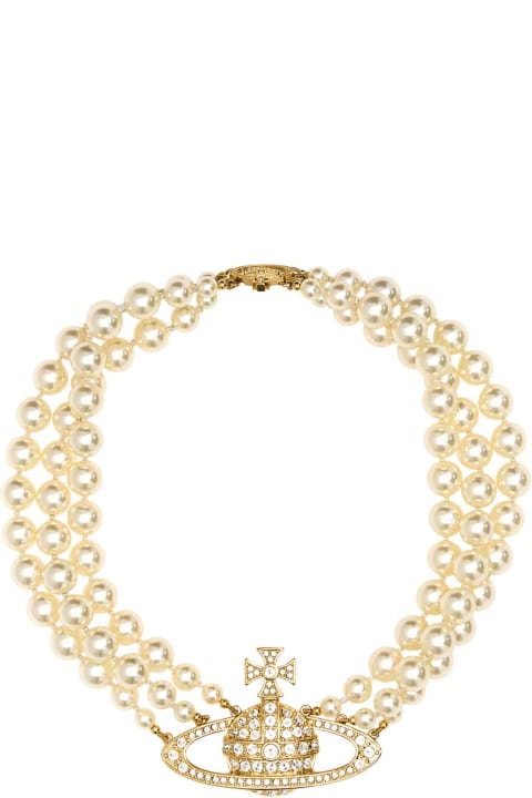 Jewelry Sale for Women Vivienne Westwood Ivory Pearls Choker