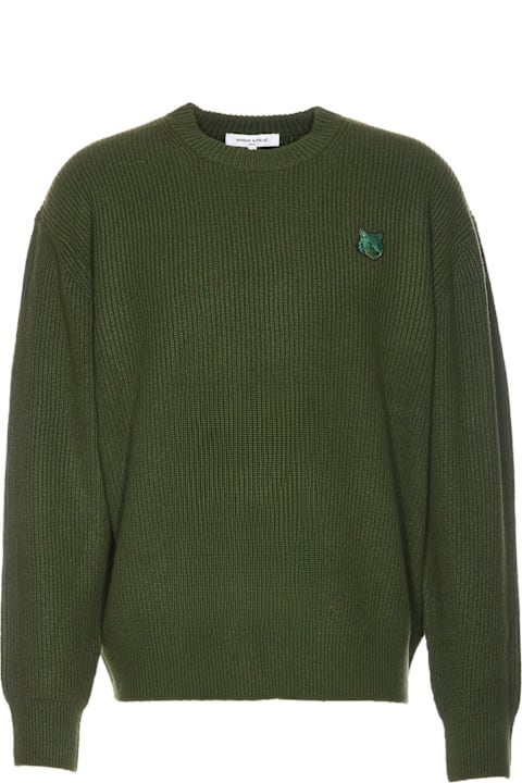 Maison Kitsuné Sweaters for Men Maison Kitsuné Bold Fox Head Patch Sweater