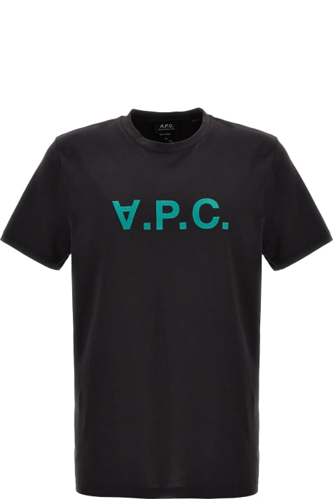 A.P.C. for Men A.P.C. Flocked Vpc Logo T-shirt