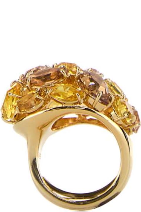 Swarovski for Men Swarovski Embellished Metal Gema Ring