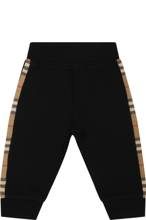 Black Trousers For Baby Boy With Iconic Vintage Check