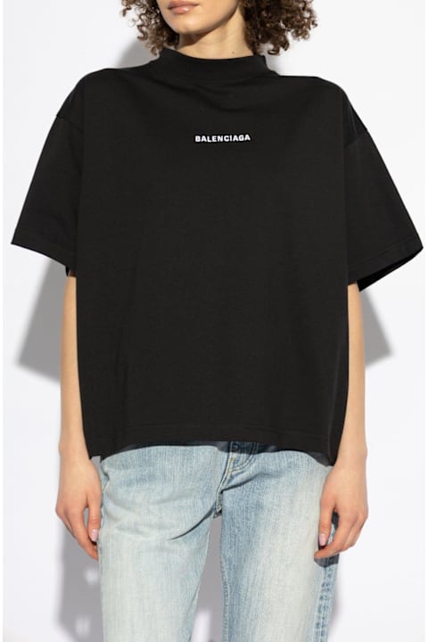 Homeware Balenciaga Logo Crop T-shirt