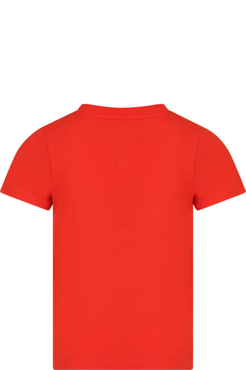 Lacoste T-Shirts & Polo Shirts for Boys Lacoste Red T-shirt For Boy With Crocodile