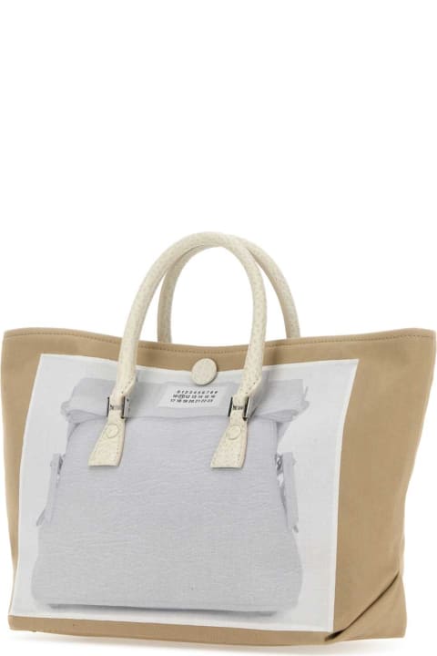 Bags Sale for Women Maison Margiela Cappuccino Fabric Micro Trompe L Oeil 5ac Handbag