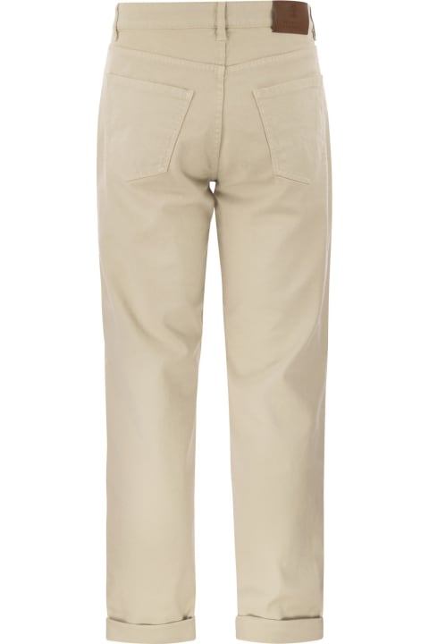 Brunello Cucinelli Clothing for Men Brunello Cucinelli Five Pockets Beige Trousers