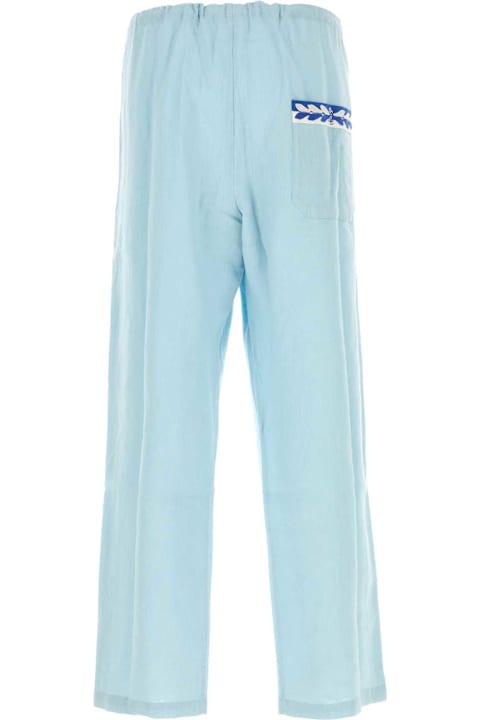 Bode for Kids Bode Light Blue Linen Pant
