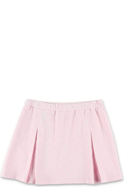 Homeware Gucci Gucci Gg Piqué Pleated Mini Skirt For Girls