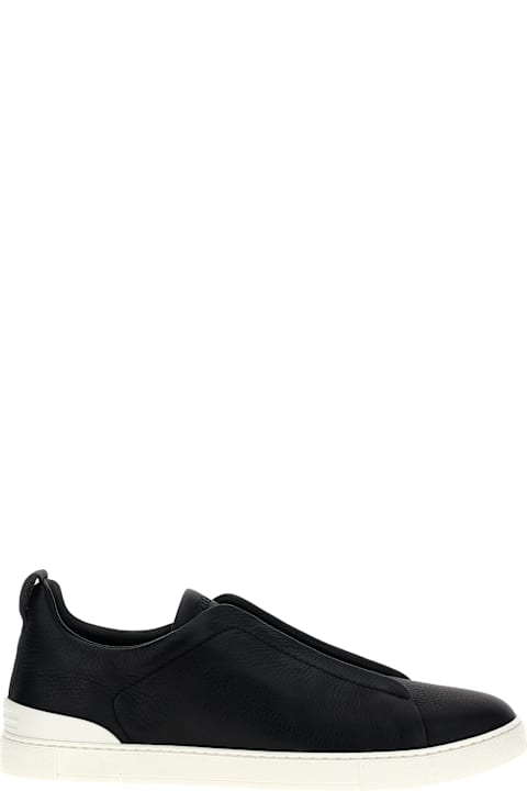 Ferragamo White Leather And Mesh Bay Man Sneakers | italist