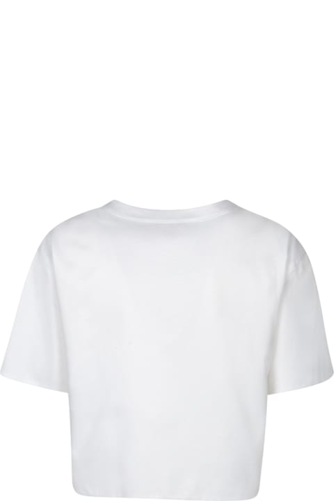 Valentino Topwear for Women Valentino White Cotton Cropped T-shirt