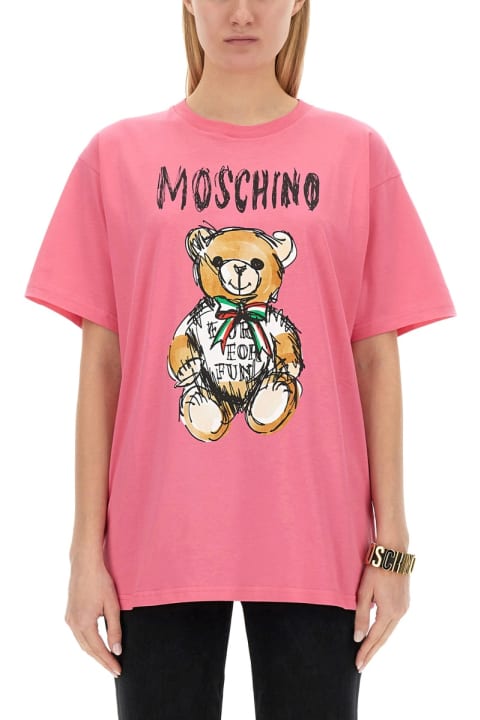Moschino Topwear for Women Moschino Teddy Print T-shirt