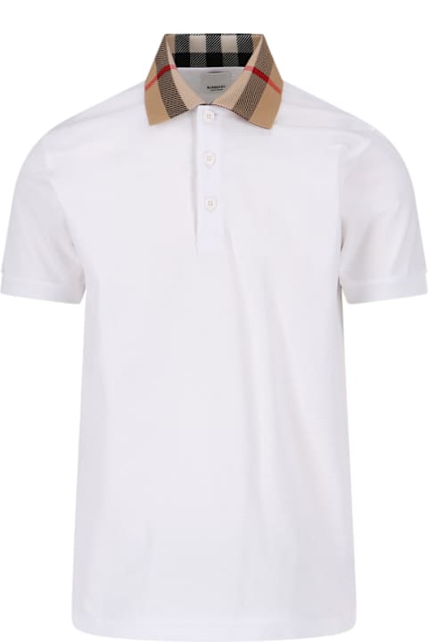 Homeware Burberry Check Collar Polo Shirt