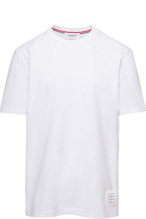 Short Sleeves Tee W/ 4bar At Side In Cllassic Pique