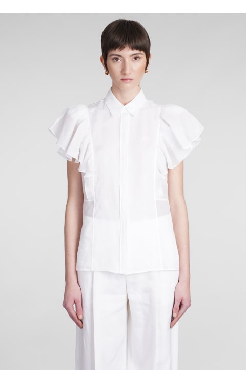 Shirt In White Ramie