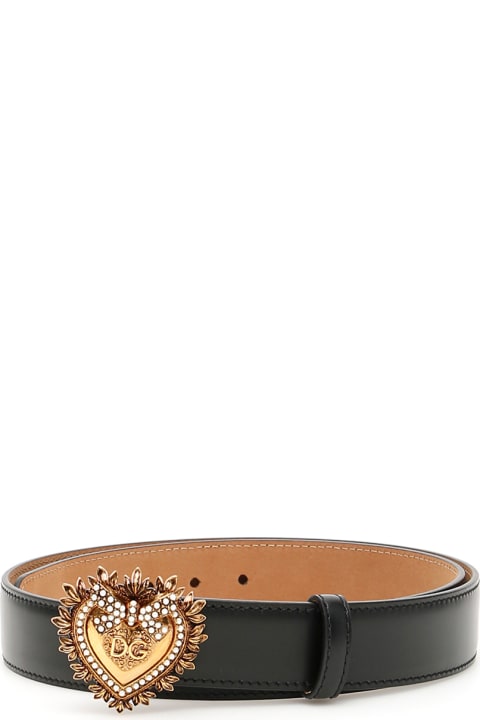 Belts for Women Dolce & Gabbana Devotion Leather Belt
