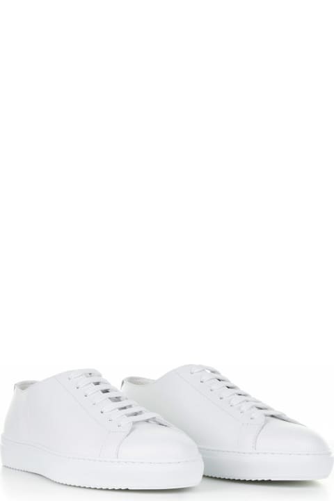 Barrett Shoes for Men Barrett White Woven Leather Sneaker