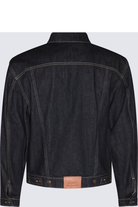 Alexander McQueen Coats & Jackets for Women Alexander McQueen Dark Blue Cotton Denim Jacket