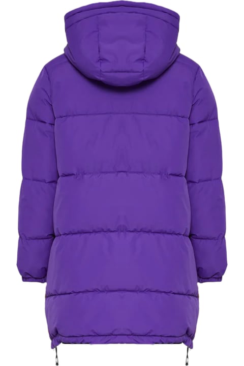 Purple Fabric Long Jacket