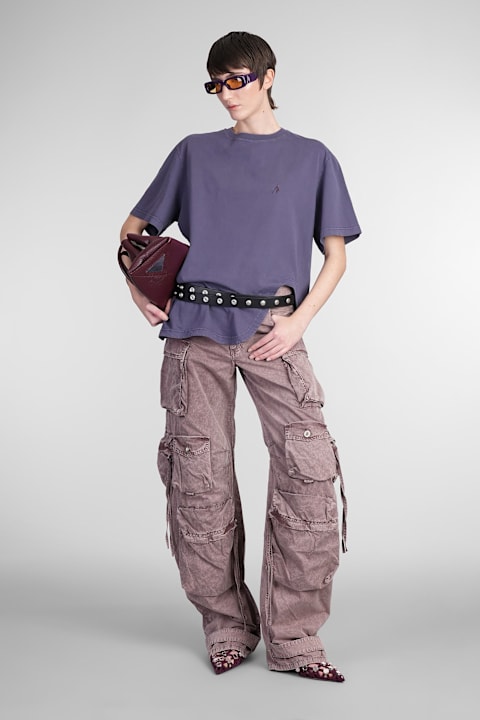 The Attico for Women The Attico Fern Pants In Rose-pink Cotton